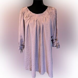 Paisley Vine Swing Tunic Plum size 1X